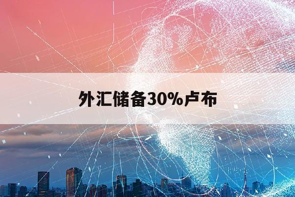 外汇储备30%卢布(外汇储备 2020)