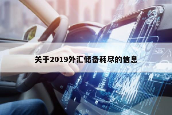 关于2019外汇储备耗尽的信息