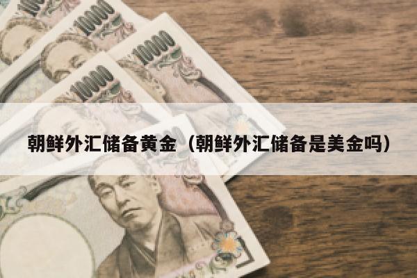 朝鲜外汇储备黄金（朝鲜外汇储备是美金吗）