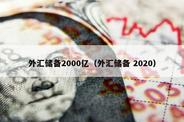 外汇储备2000亿（外汇储备 2020）