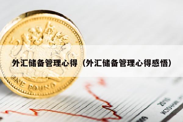 外汇储备管理心得（外汇储备管理心得感悟）