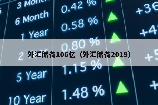 外汇储备106亿（外汇储备2019）