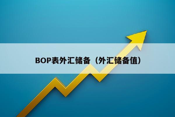 BOP表外汇储备（外汇储备值）