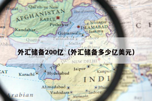 外汇储备200亿（外汇储备多少亿美元）