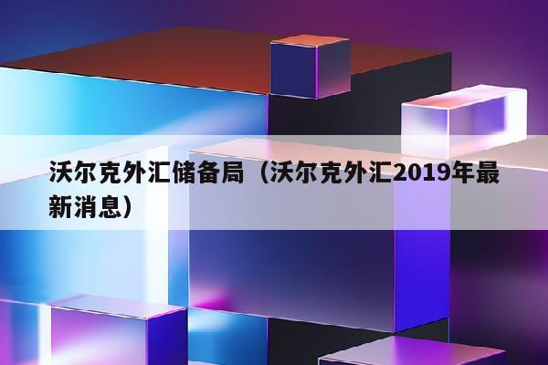 沃尔克外汇储备局（沃尔克外汇2019年最新消息）