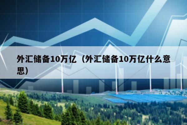 外汇储备10万亿（外汇储备10万亿什么意思）