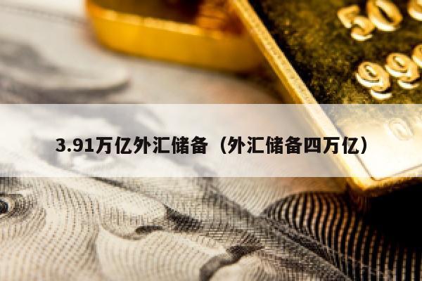 3.91万亿外汇储备（外汇储备四万亿）