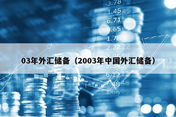 03年外汇储备（2003年中国外汇储备）