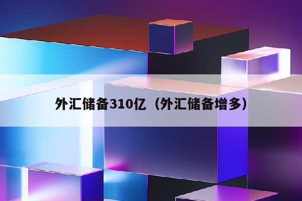 外汇储备310亿（外汇储备增多）