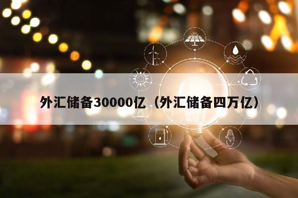 外汇储备30000亿（外汇储备四万亿）